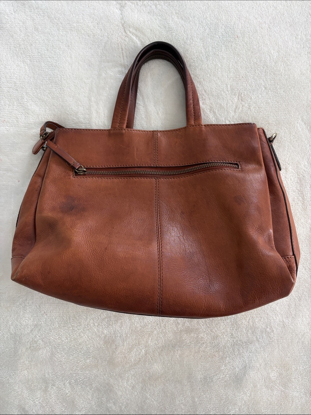 Classic Brown Leather Tote Bag - Picture 2 of 13